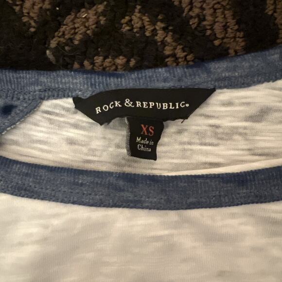 Rock & Republic Womens Total Eclipse of the Heart Baseball Tshirt Sz XS Music - Picture 4 of 8